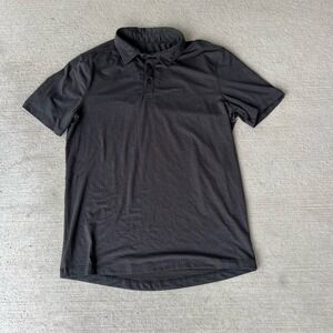 Lululemon Men's Black Short Sleeve Polo Shirt Stretch Performance Size Small